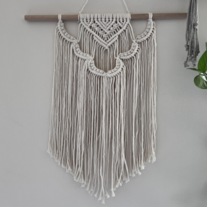 Tapiz Boho de Macramé 50x60 cm - Hecho a Mano con Algodón Ecológico